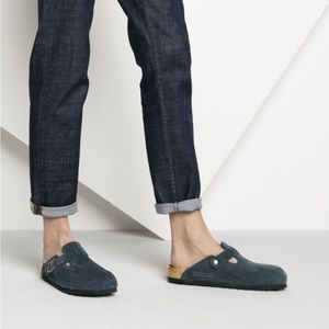 Birkenstock - Boston Soft Footbed / Suede Leather / Navy Blue / size Eu 44 US 11